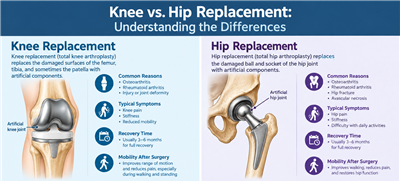 Knee vs. Hip Replacement: Understanding the Differences