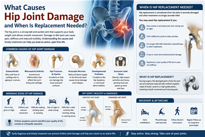 What Causes Hip Joint Damage and When Is Replacement Needed